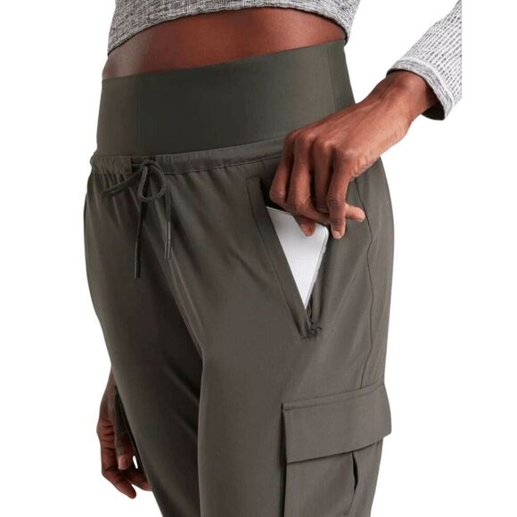 ATHLETA Sutton Jogger In Arbor Olive Size 10 - Picture 3 of 7